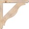 Ekena Millwork Funston Craftsman Smooth Bracket w/ Offset Brace, Douglas Fir, 5 1/2"W x 38"D x 38"H BKT0604X38X38FST04SDF - alternate 4